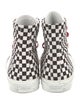 Amiri Canvas Plaid Print Sneakers