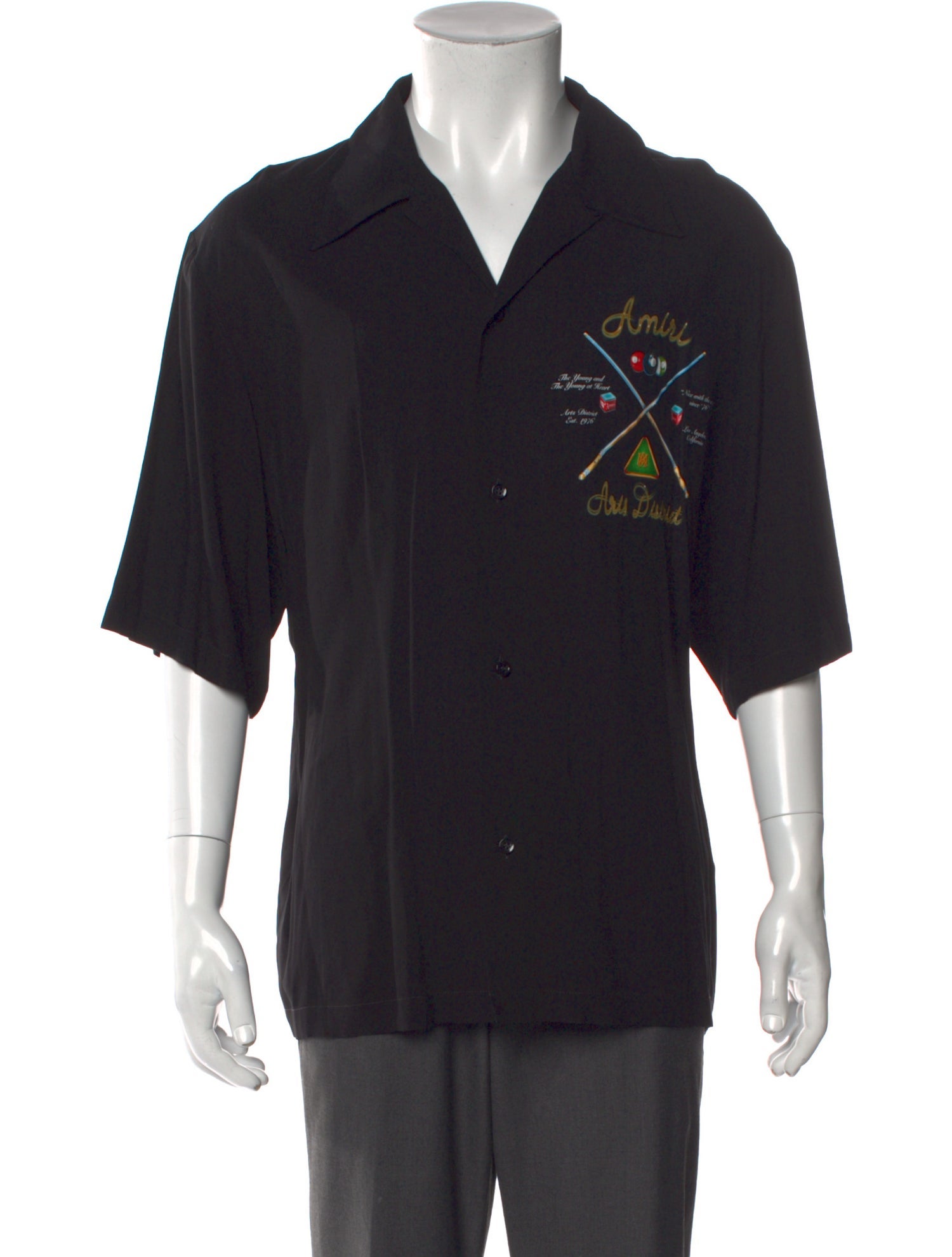 Amiri Graphic Print Short Sleeve Shirt