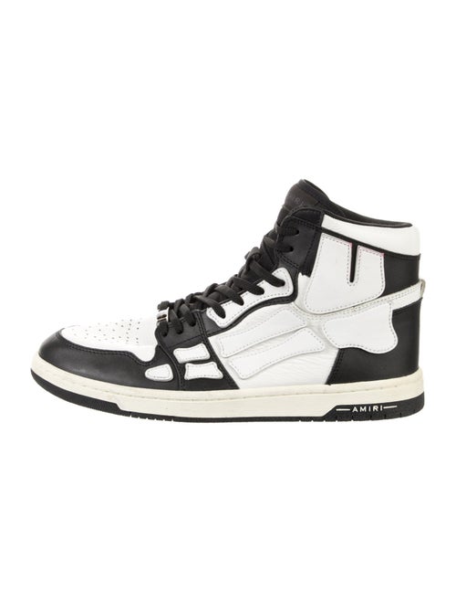 Amiri Leather Colorblock Pattern Sneakers