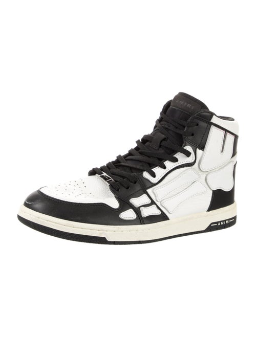 Amiri Leather Colorblock Pattern Sneakers