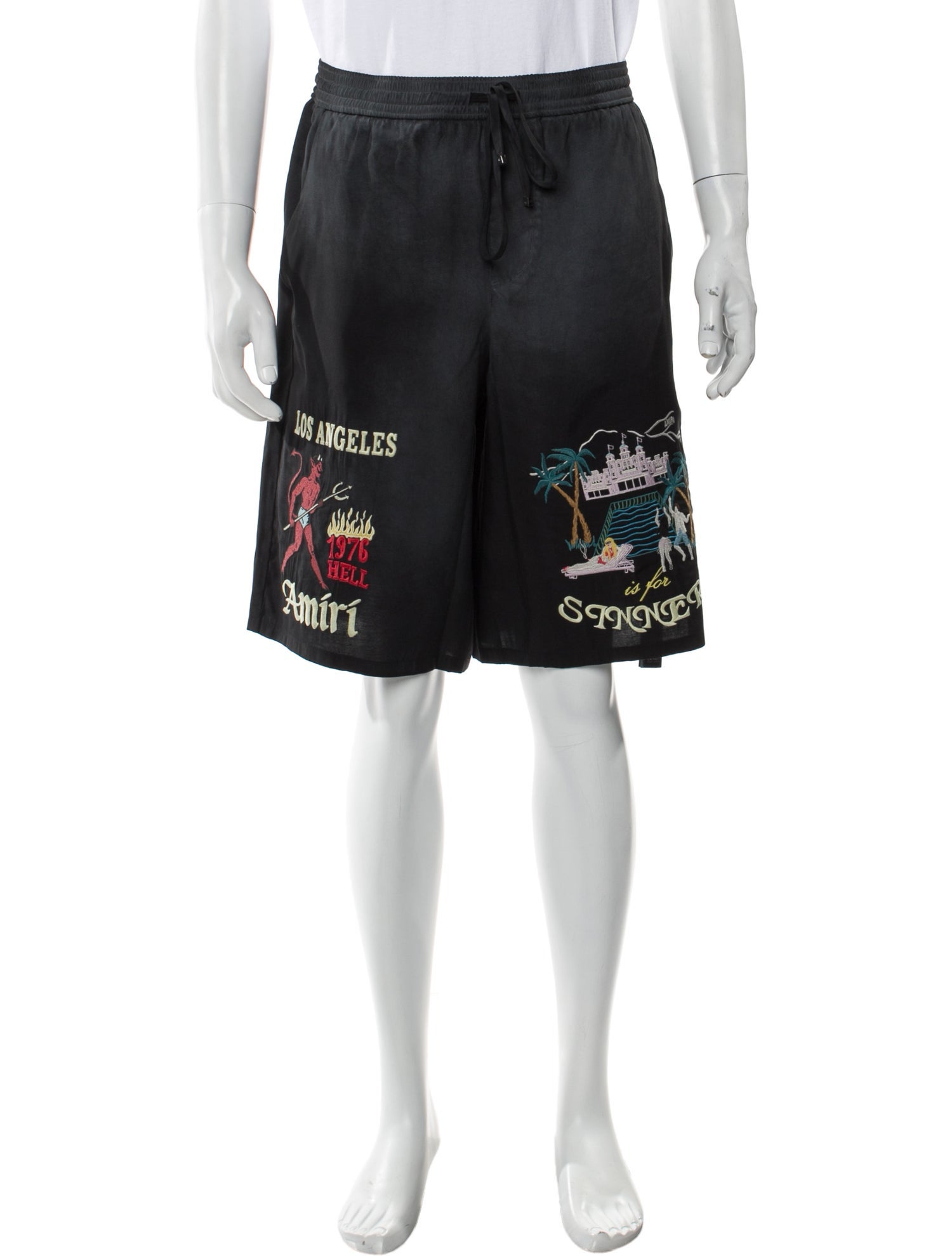 Amiri Graphic Print Jogger Shorts