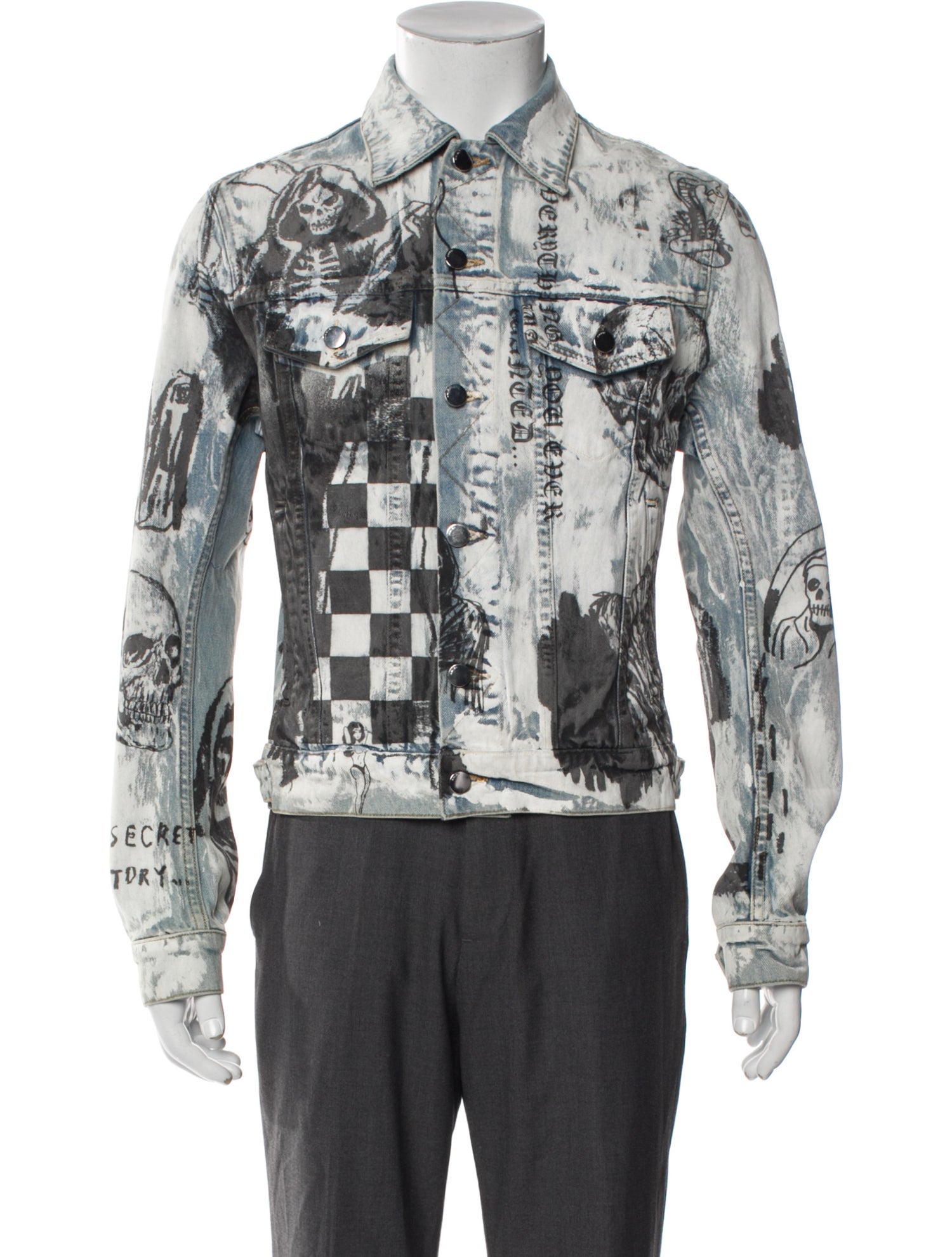 Amiri Graphic Print Denim Jacket