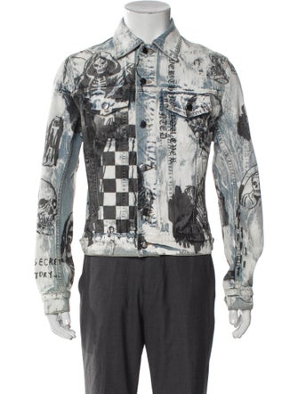 Amiri Graphic Print Denim Jacket
