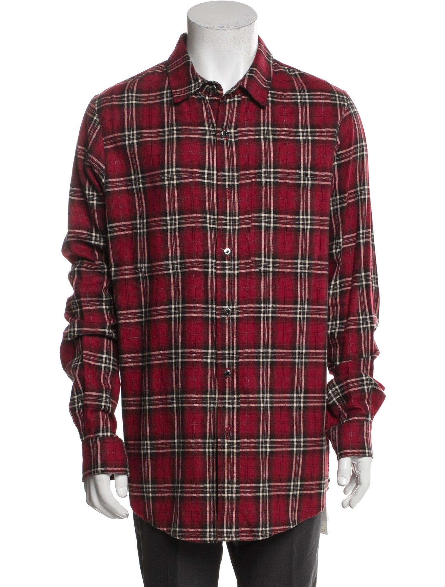 Amiri Plaid Print Trucker Jacket