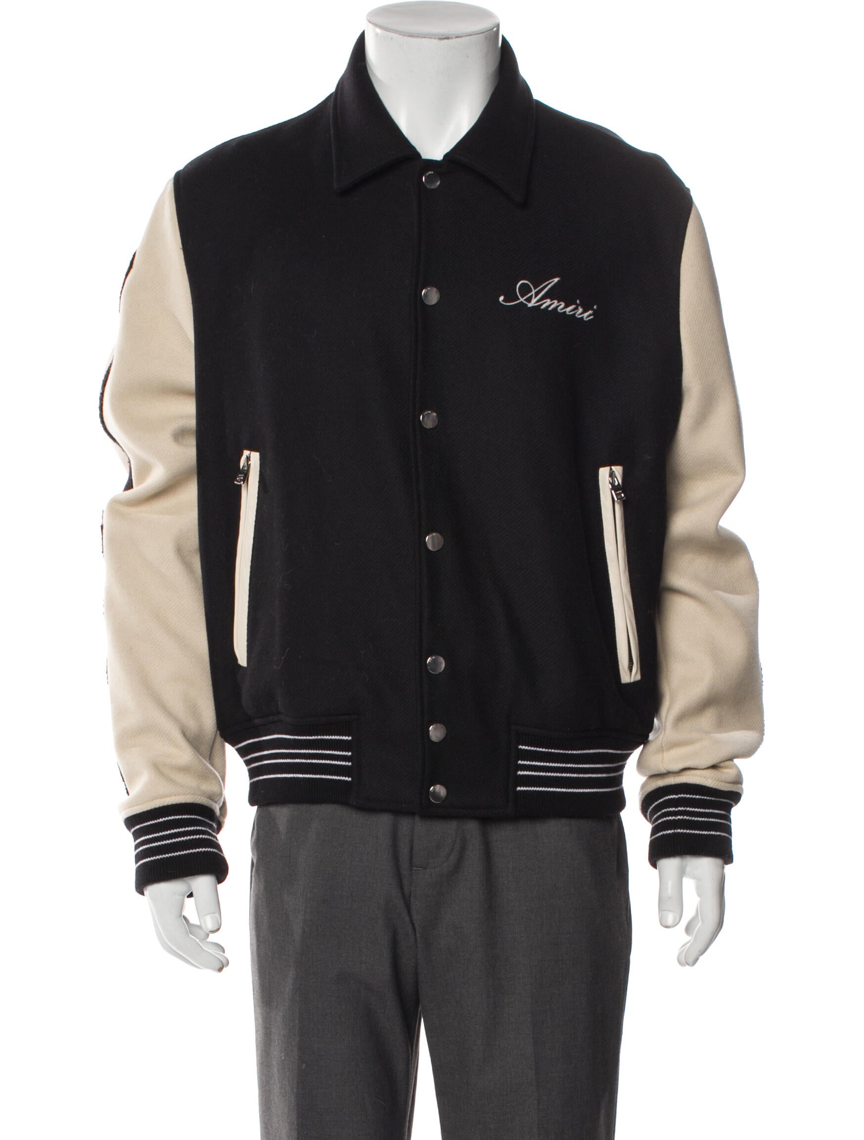 Amiri Wool Striped Varsity Jacket