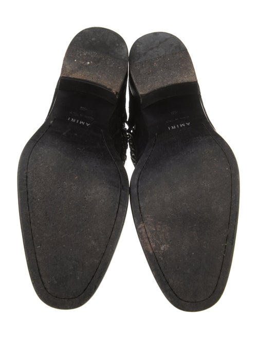 Amiri Suede Chain-Link Accents Boots