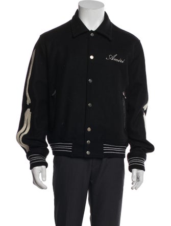 Amiri Wool Striped Varsity Jacket