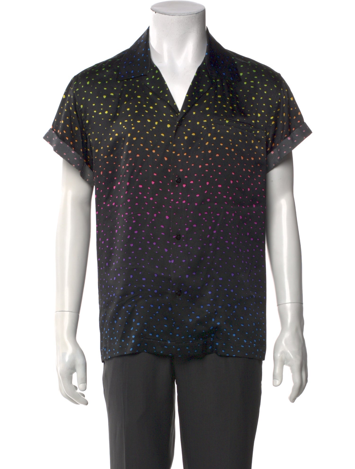 Amiri Silk Polka Dot Print Shirt