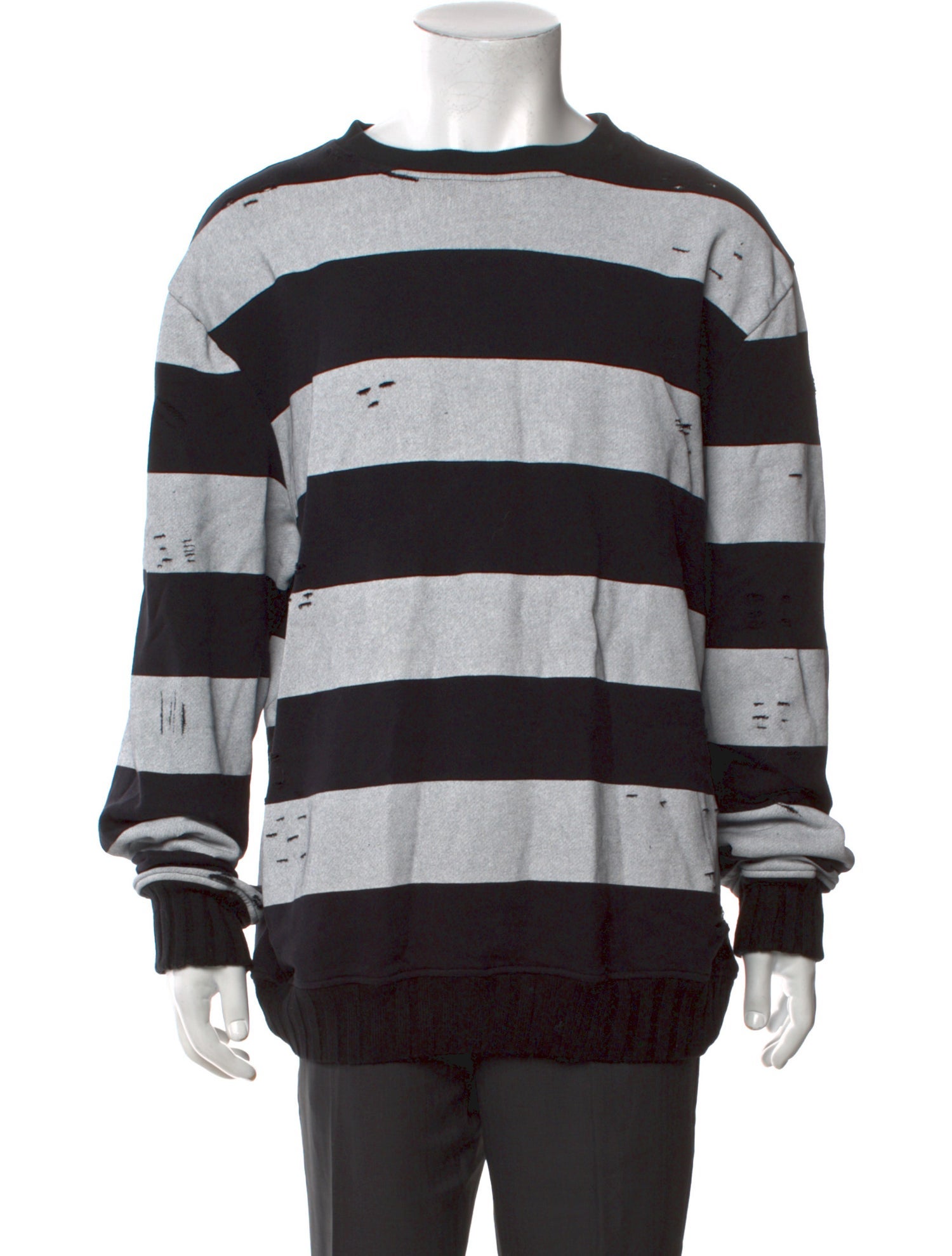 Amiri Striped Crew Neck Sweatshirt
