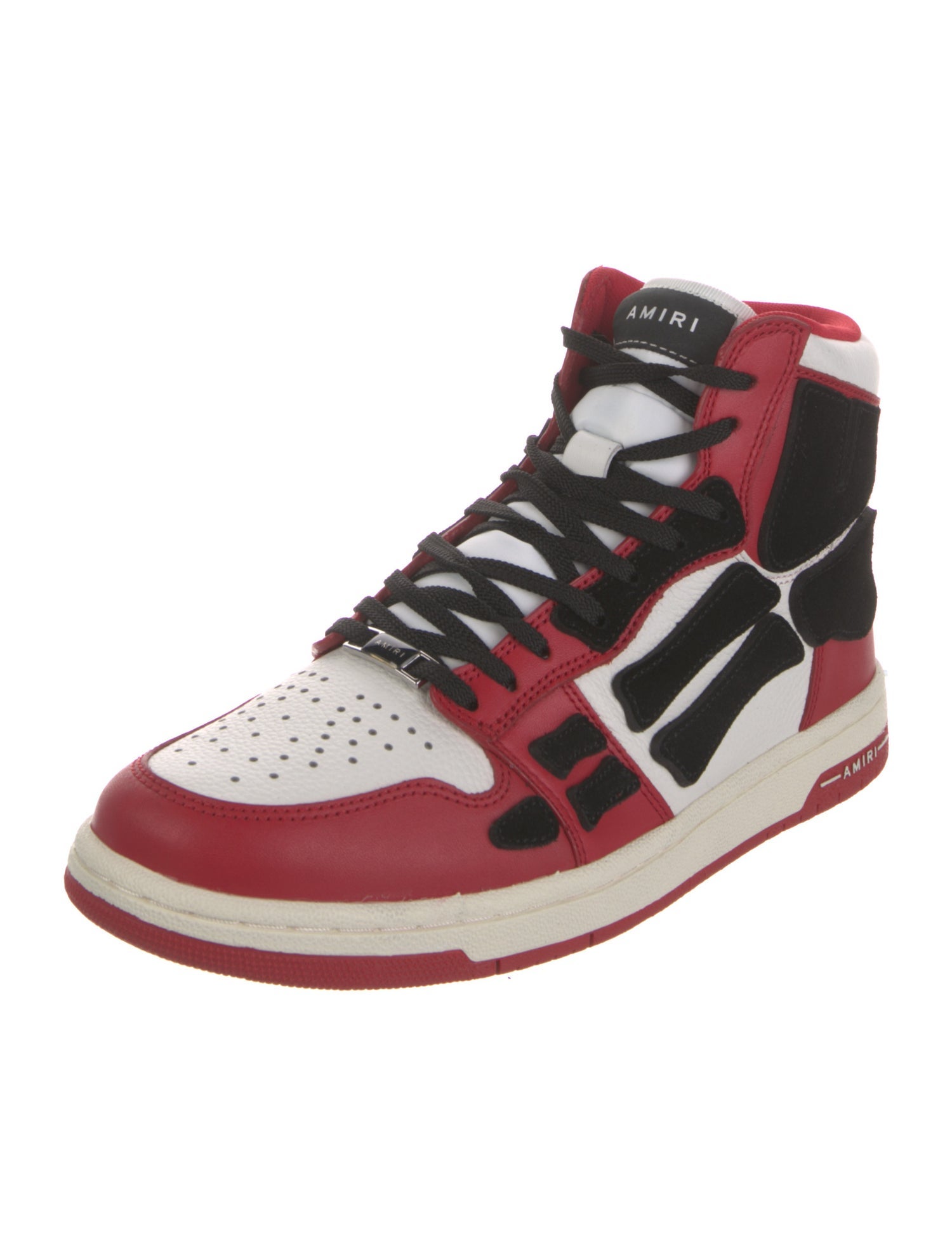 Amiri Leather Colorblock Pattern Sneakers