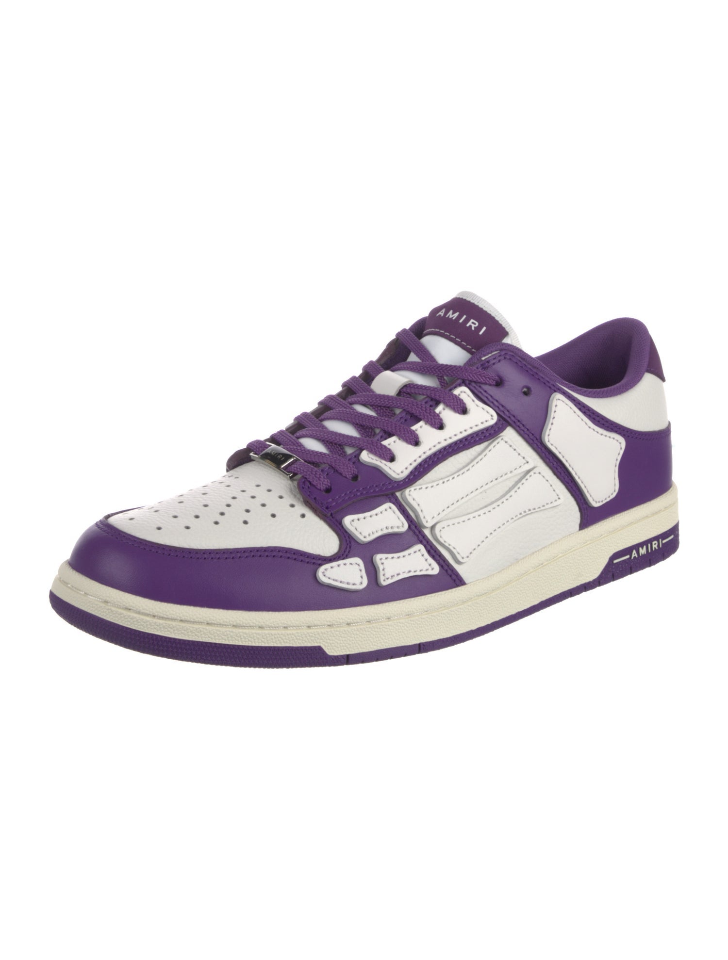 Amiri Leather Colorblock Pattern Sneakers w/ Tags