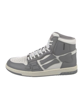 Amiri Leather Colorblock Pattern Sneakers