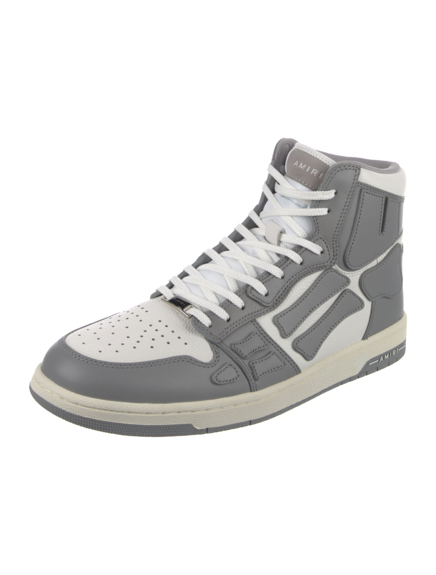 Amiri Leather Colorblock Pattern Sneakers