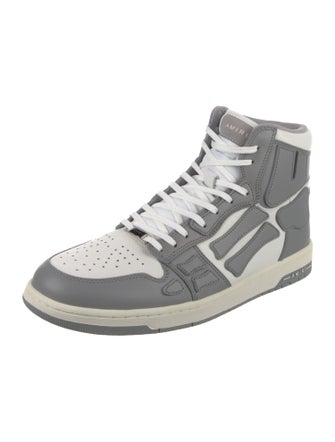 Amiri Leather Colorblock Pattern Sneakers