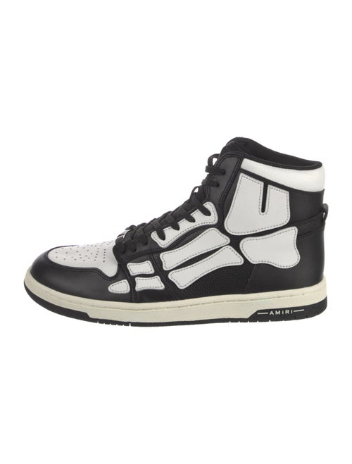Amiri Leather Colorblock Pattern Sneakers