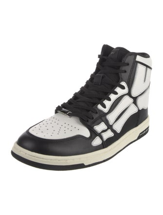 Amiri Leather Colorblock Pattern Sneakers