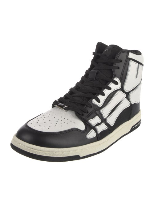 Amiri Leather Colorblock Pattern Sneakers