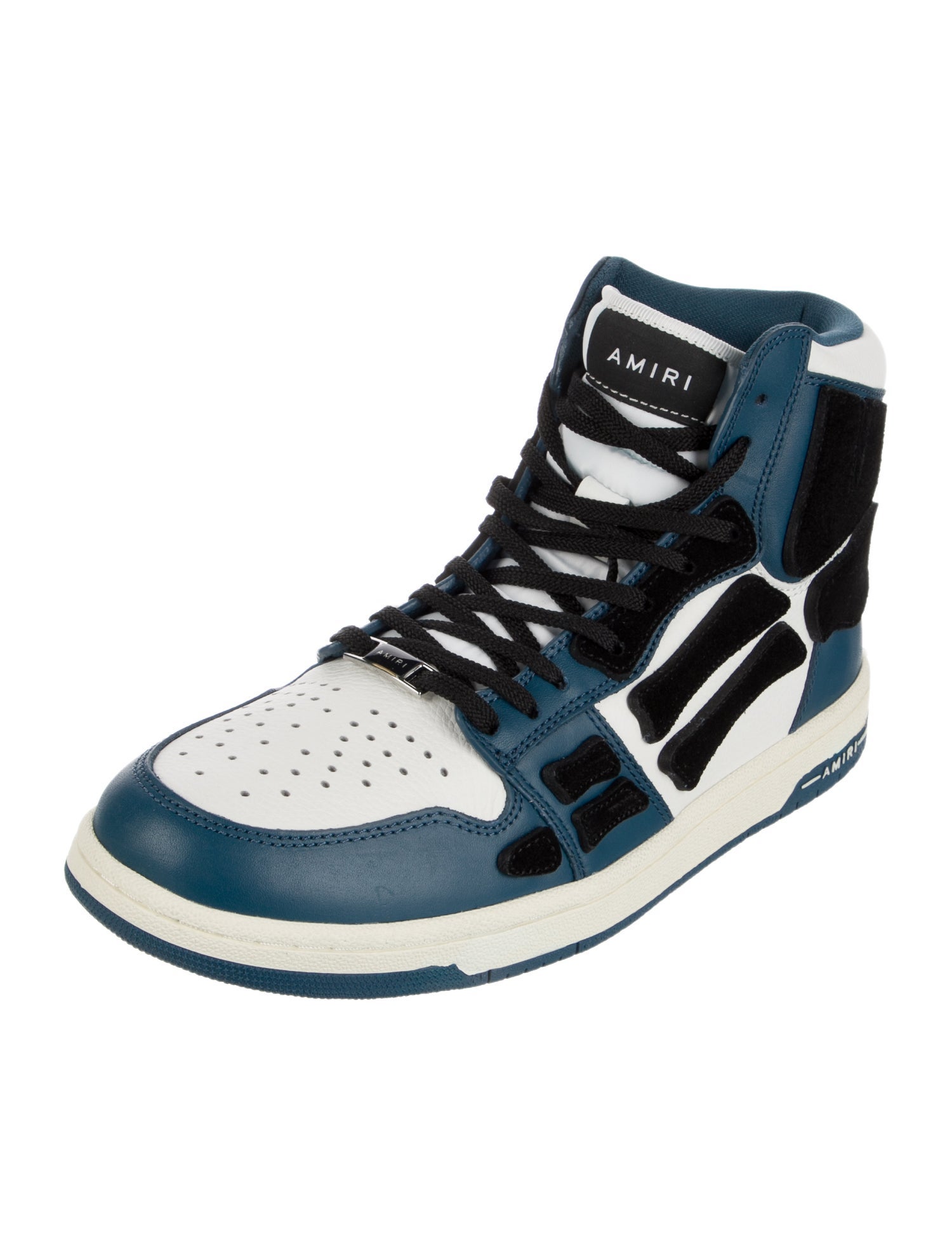 Amiri Leather Colorblock Pattern Sneakers w/ Tags