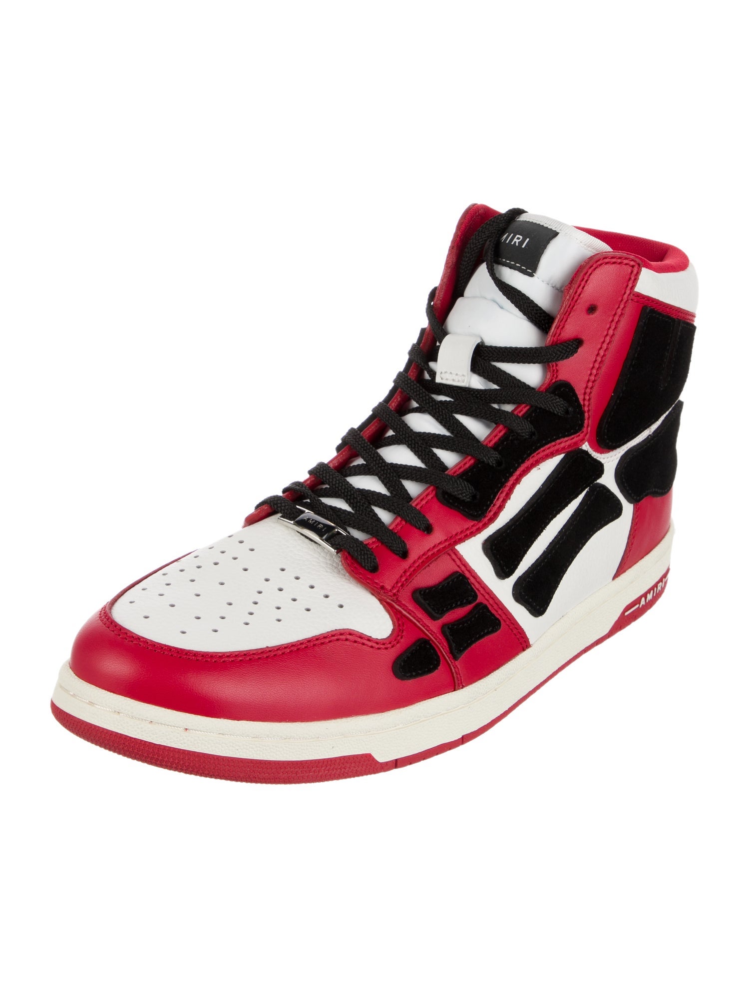 Amiri Leather Colorblock Pattern Sneakers w/ Tags