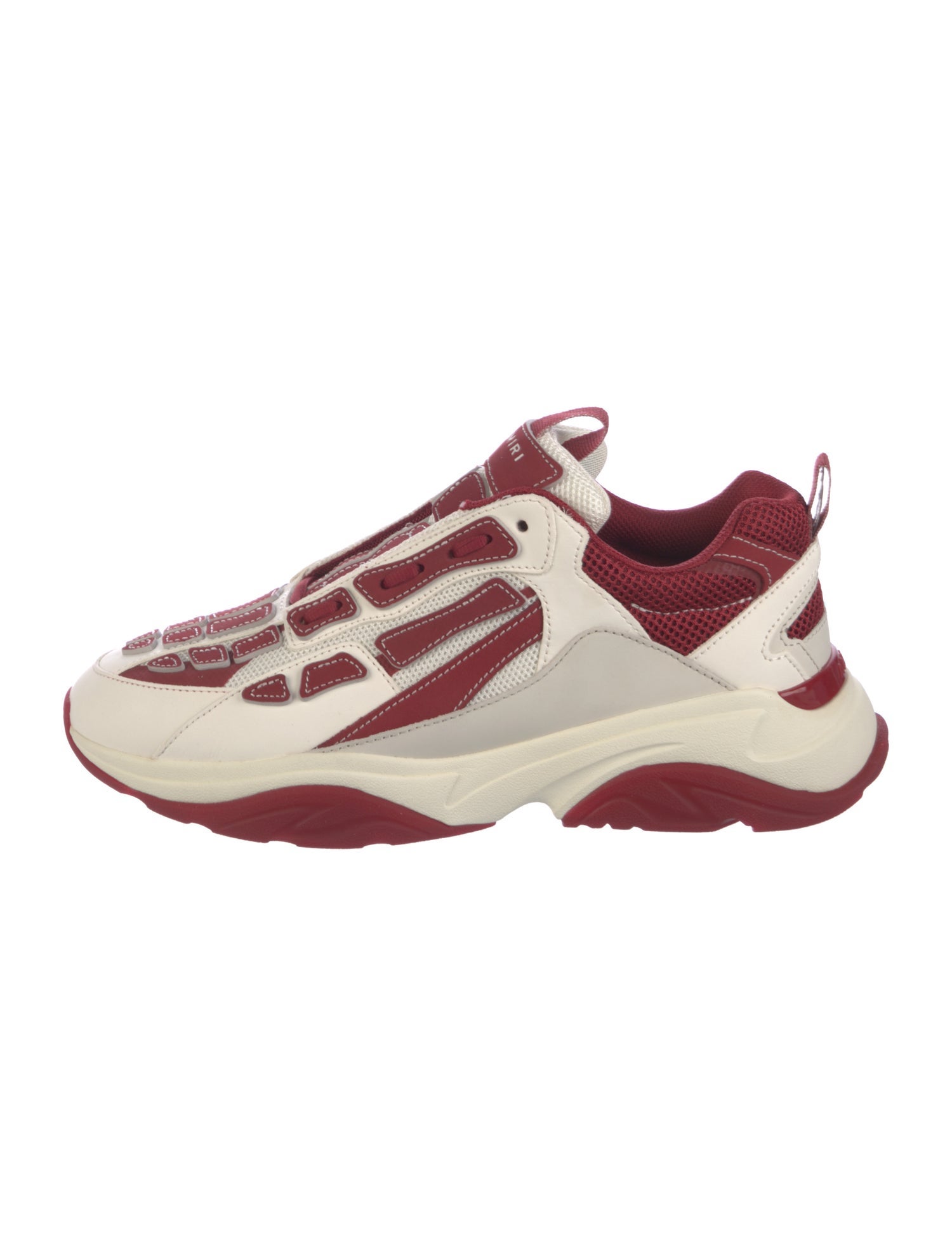 Amiri Leather Colorblock Pattern Sneakers w/ Tags