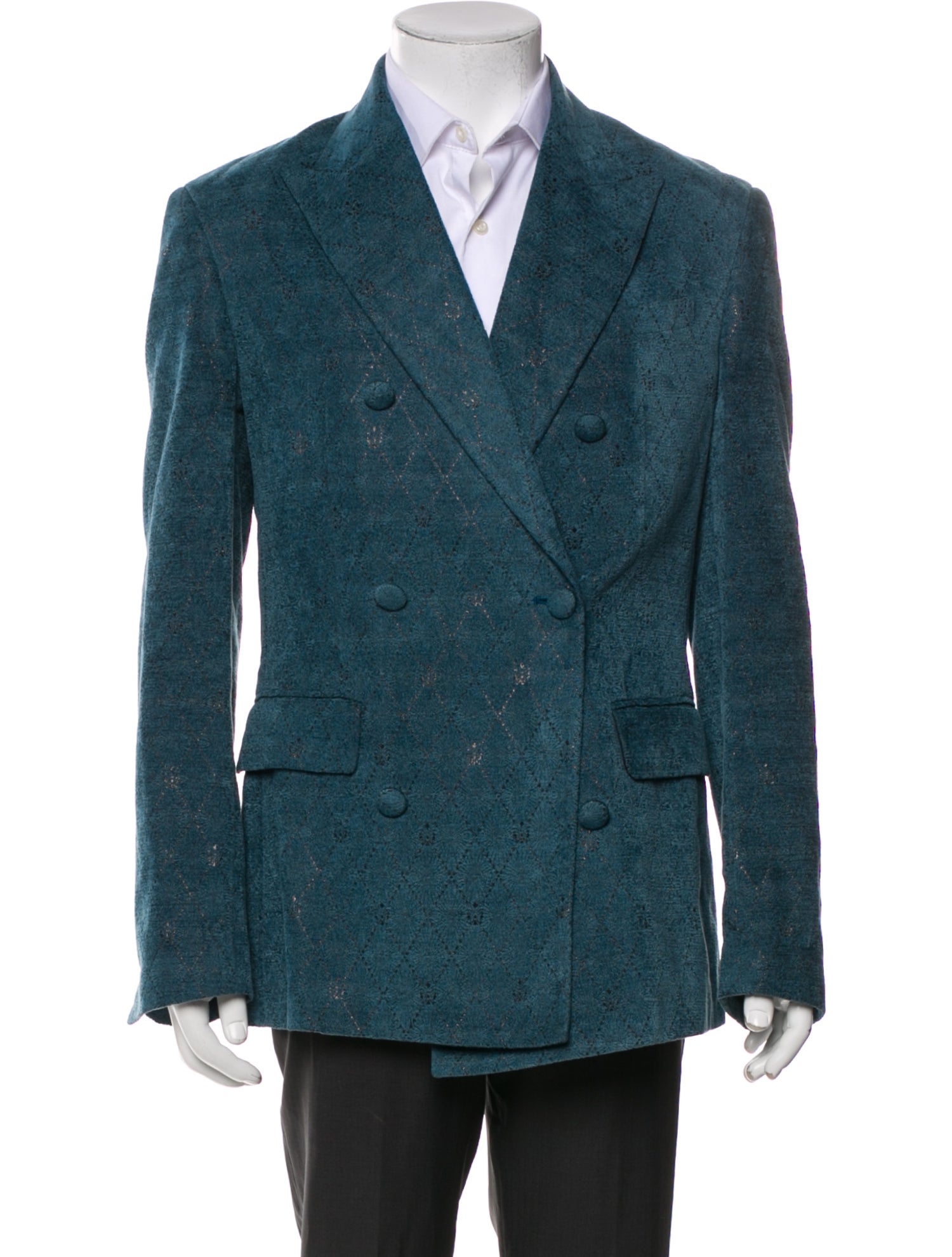 Amiri Blue Velvet Blazer