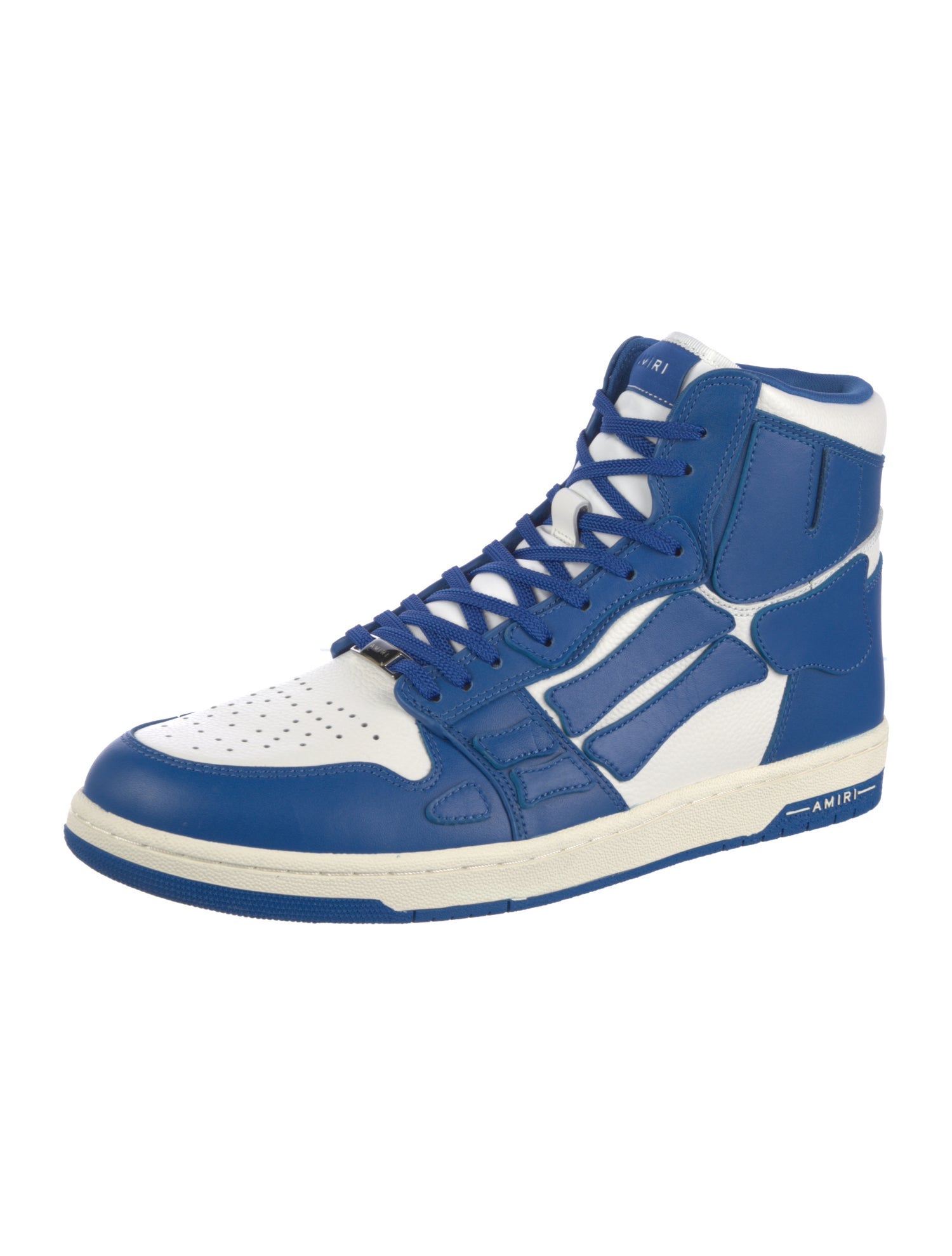 Amiri Leather Colorblock Pattern Sneakers