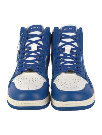 Amiri Leather Colorblock Pattern Sneakers