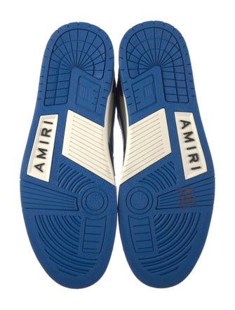 Amiri Leather Colorblock Pattern Sneakers