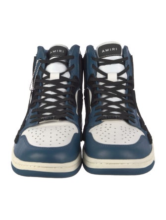 Amiri Leather Colorblock Pattern Sneakers