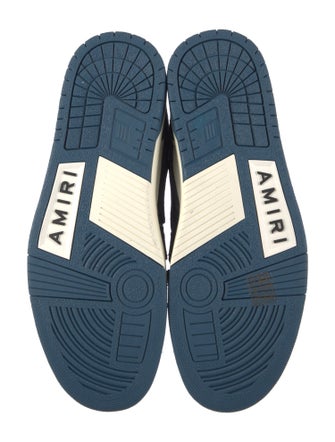 Amiri Leather Colorblock Pattern Sneakers