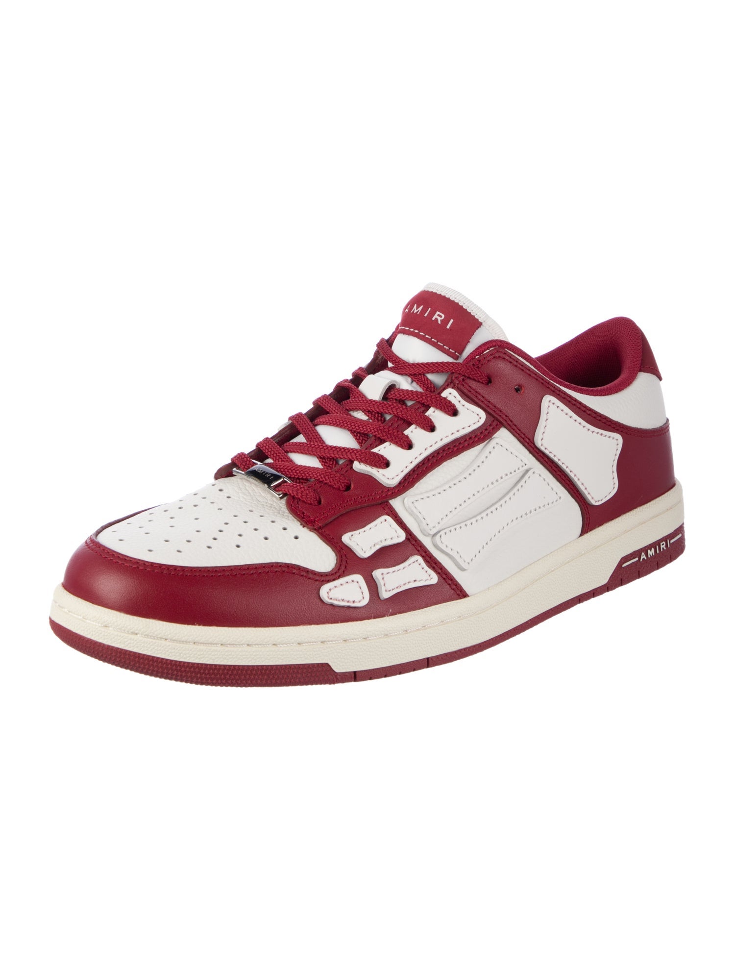 Amiri Leather Colorblock Pattern Sneakers