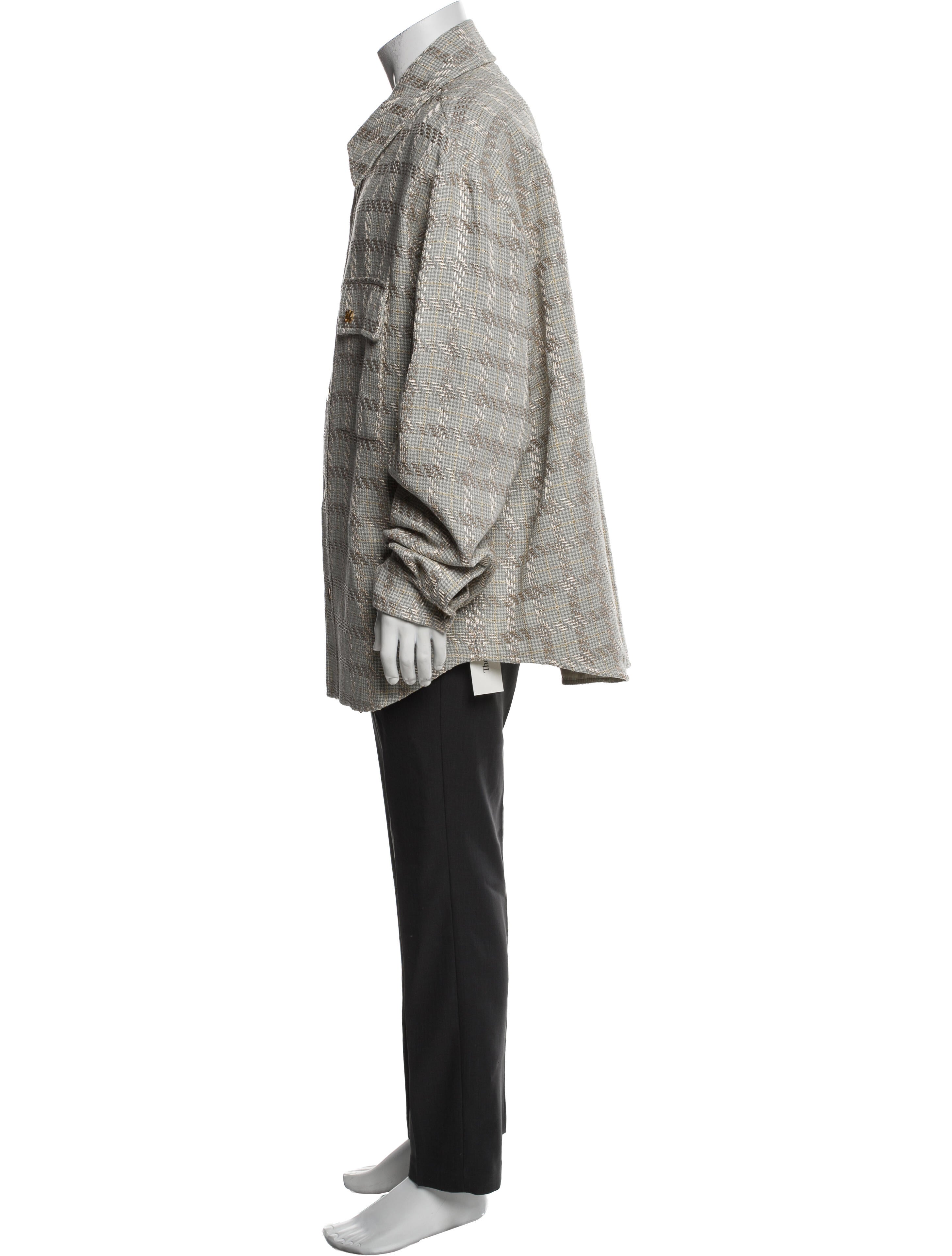 Amiri Plaid Print Overcoat w/ Tags