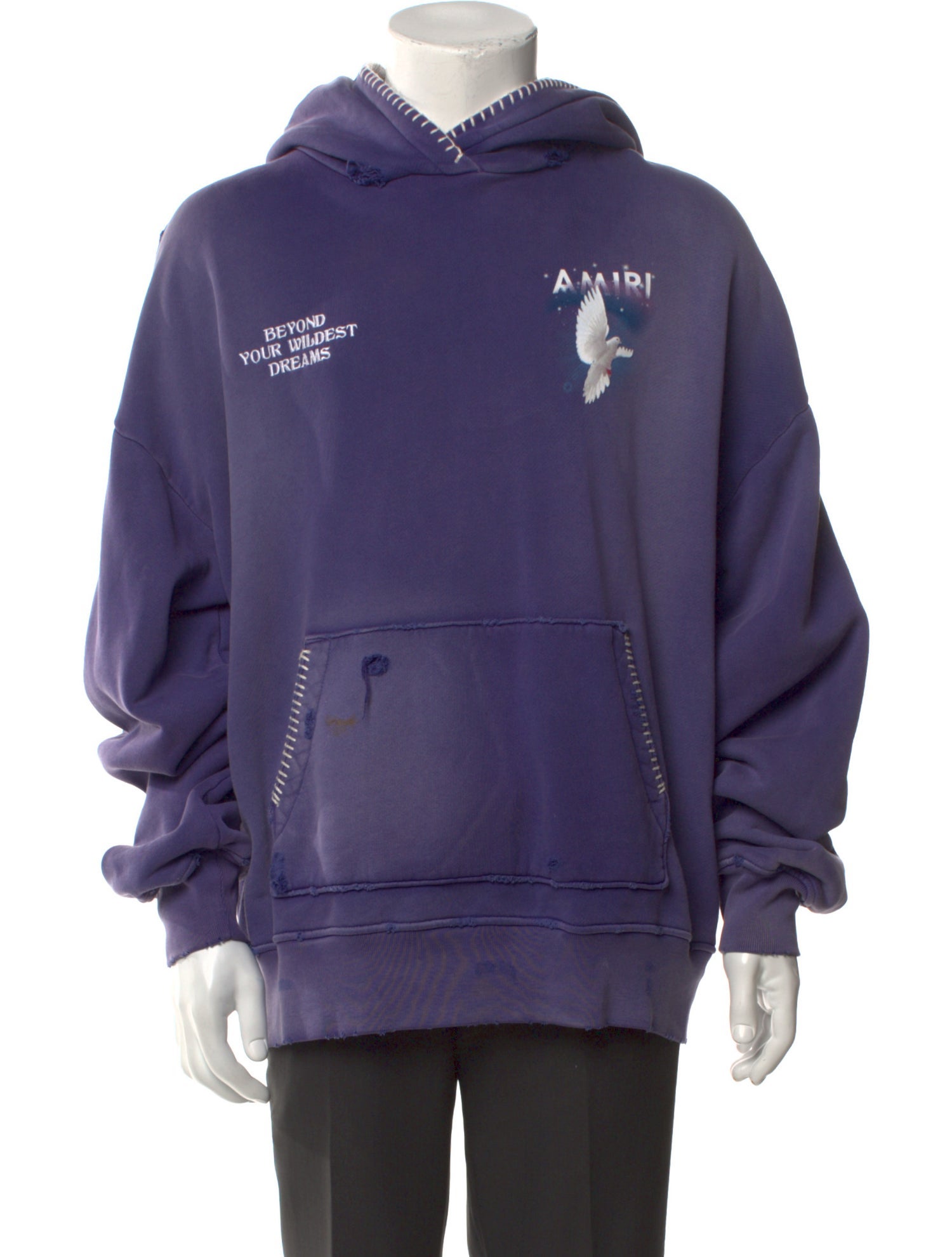 Amiri Graphic Print Crew Neck Hoodie