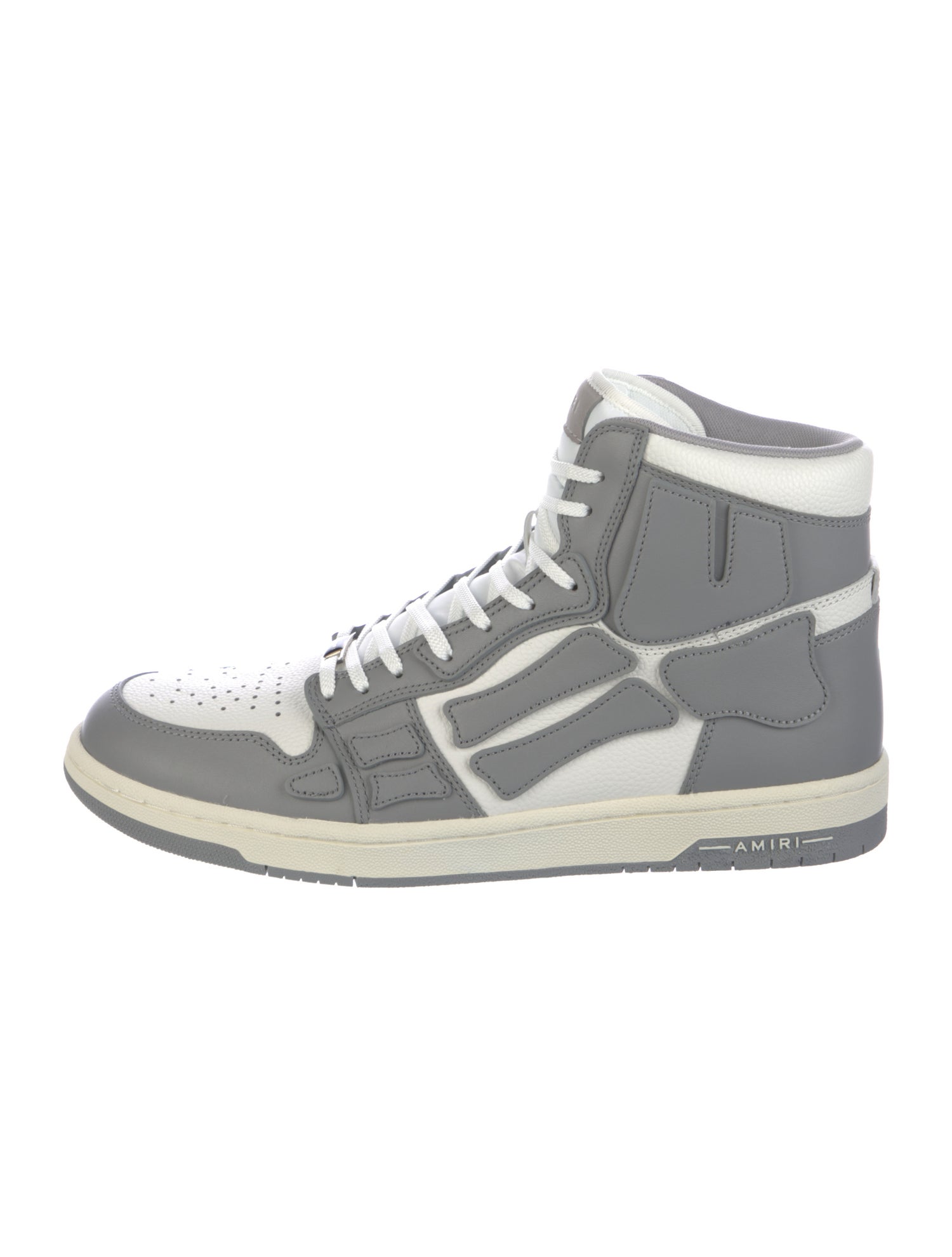 Amiri Leather Colorblock Pattern Sneakers