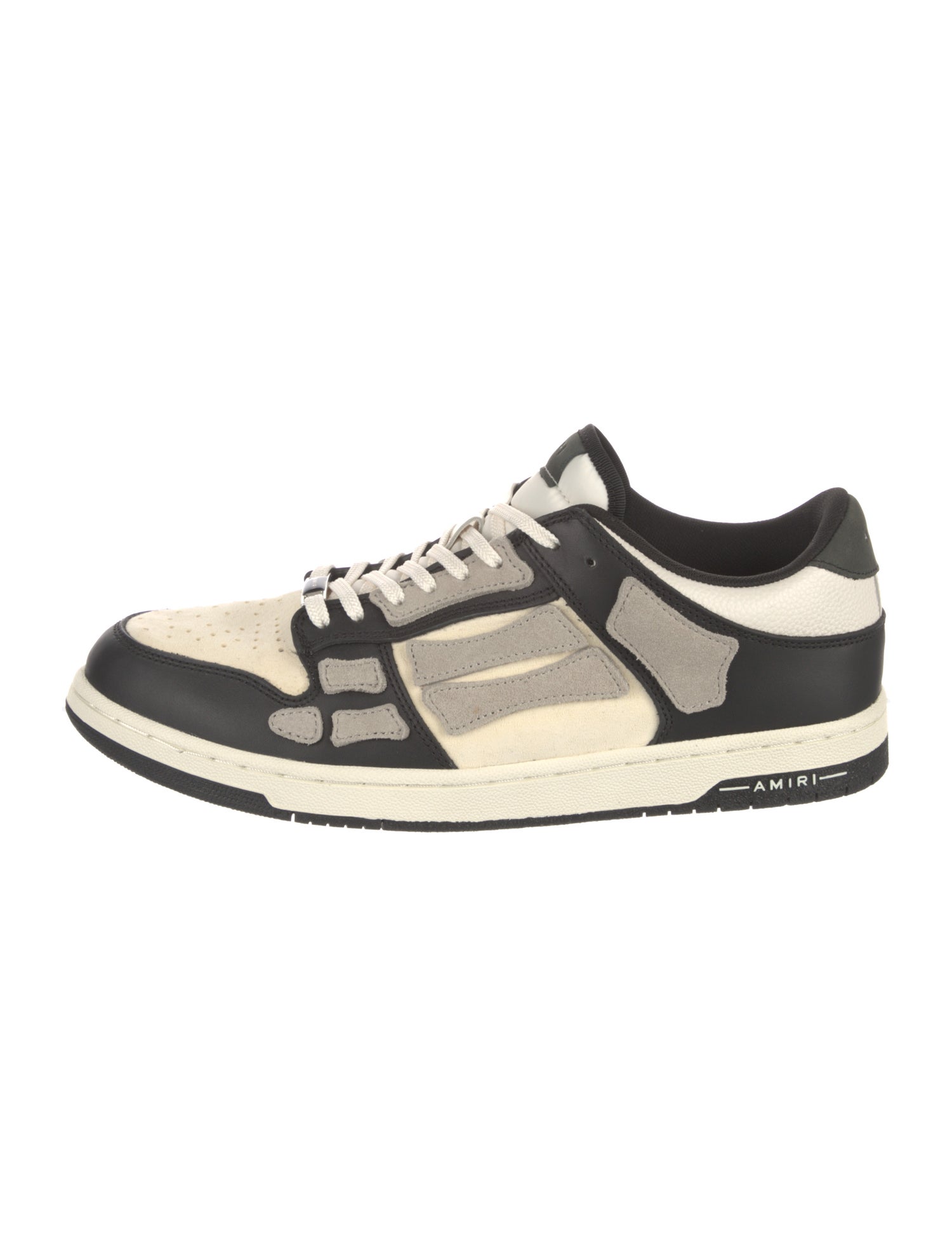 Amiri Leather Colorblock Pattern Sneakers