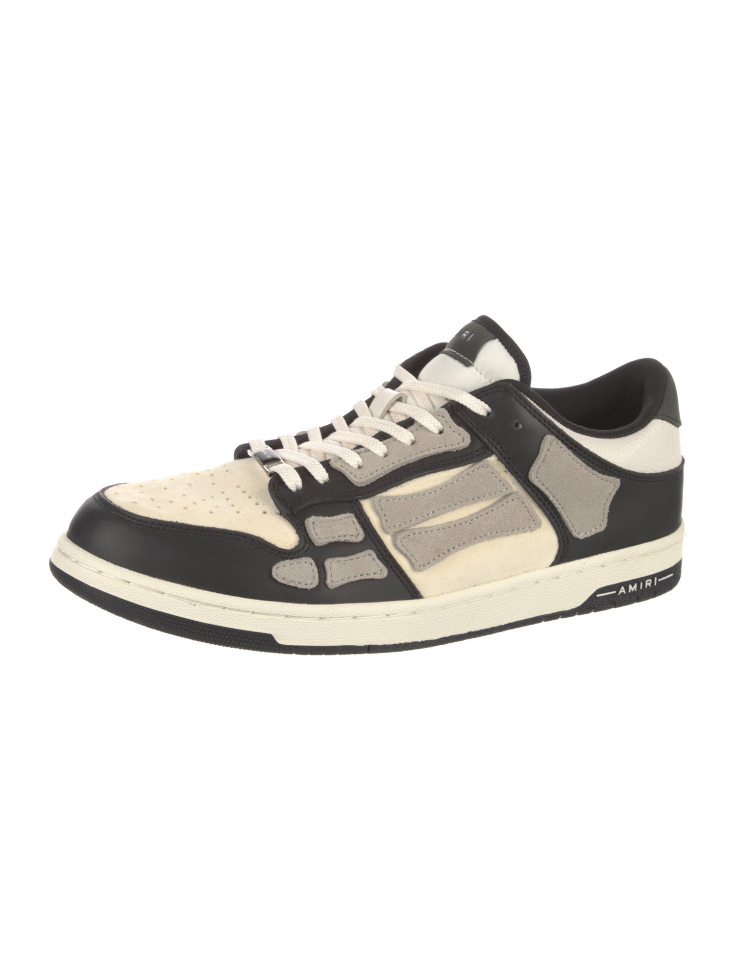 Amiri Leather Colorblock Pattern Sneakers