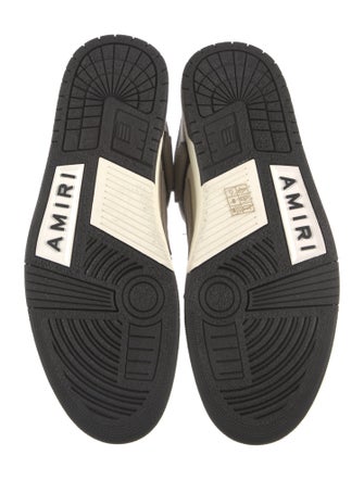 Amiri Leather Colorblock Pattern Sneakers