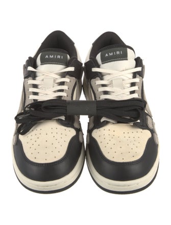 Amiri Leather Colorblock Pattern Sneakers