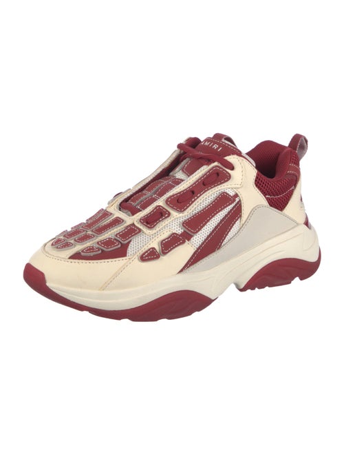 Amiri Leather Colorblock Pattern Chunky Sneakers