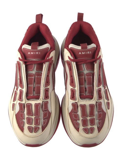 Amiri Leather Colorblock Pattern Chunky Sneakers