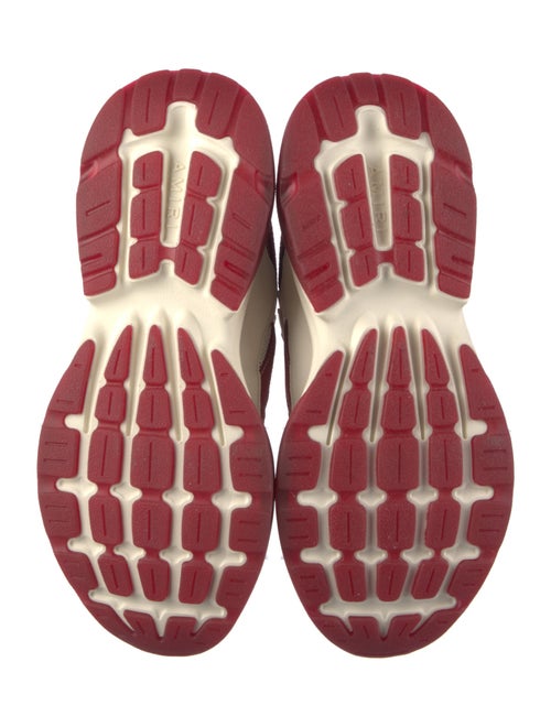 Amiri Leather Colorblock Pattern Chunky Sneakers