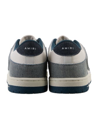 Amiri Denim Colorblock Pattern Sneakers