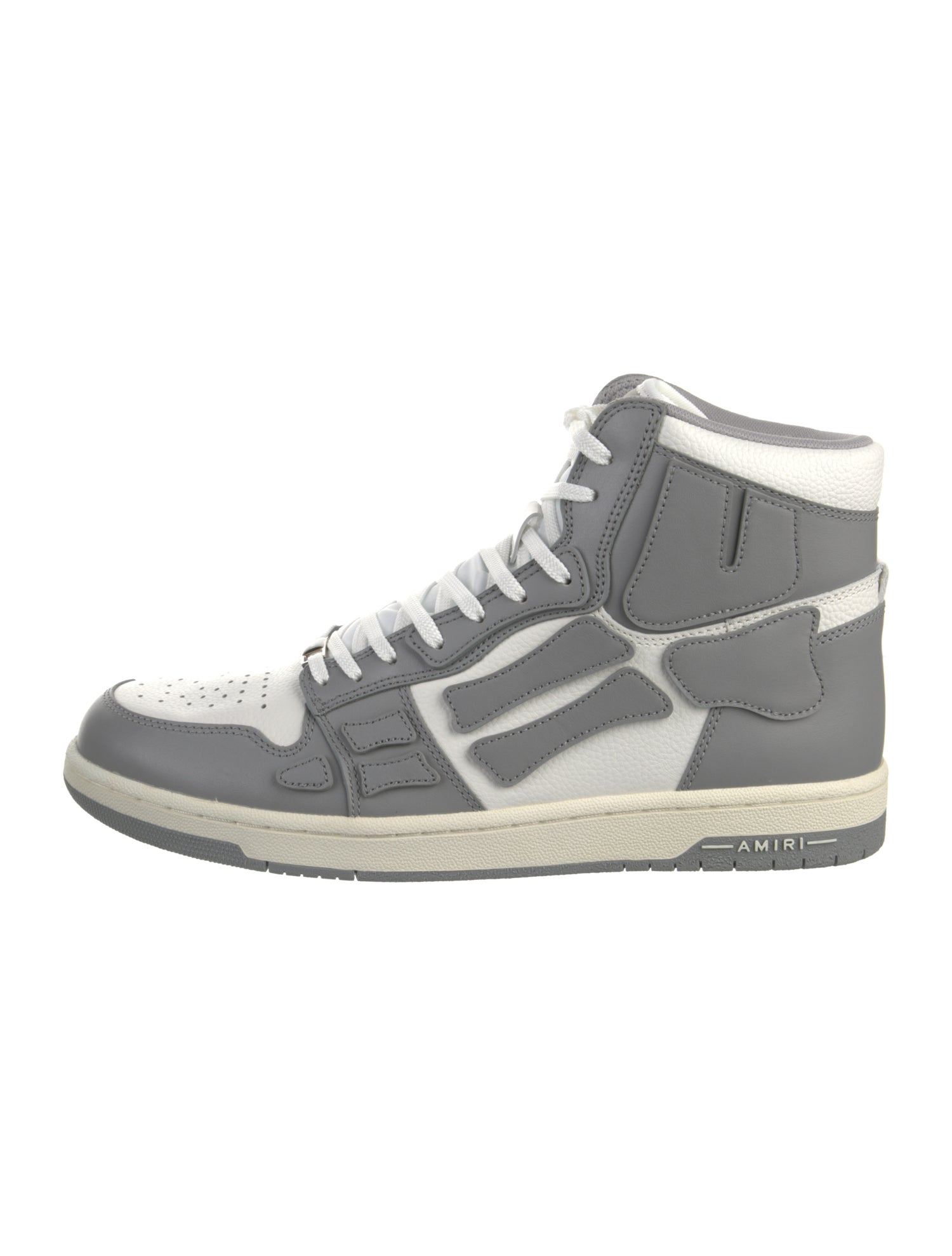 Amiri Leather Colorblock Pattern Sneakers