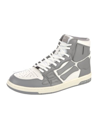 Amiri Leather Colorblock Pattern Sneakers