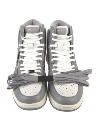 Amiri Leather Colorblock Pattern Sneakers
