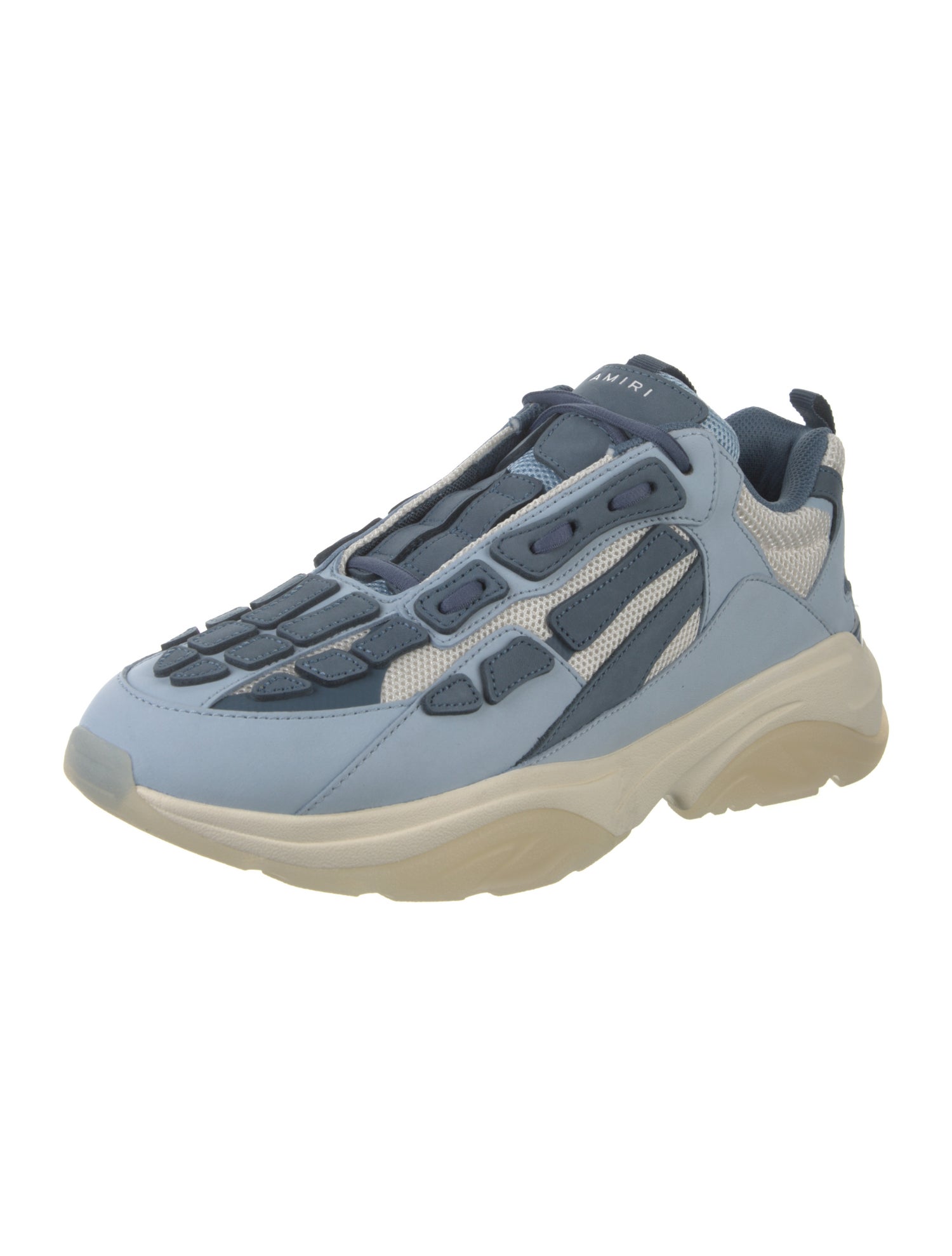 Amiri Leather Colorblock Pattern Sneakers w/ Tags