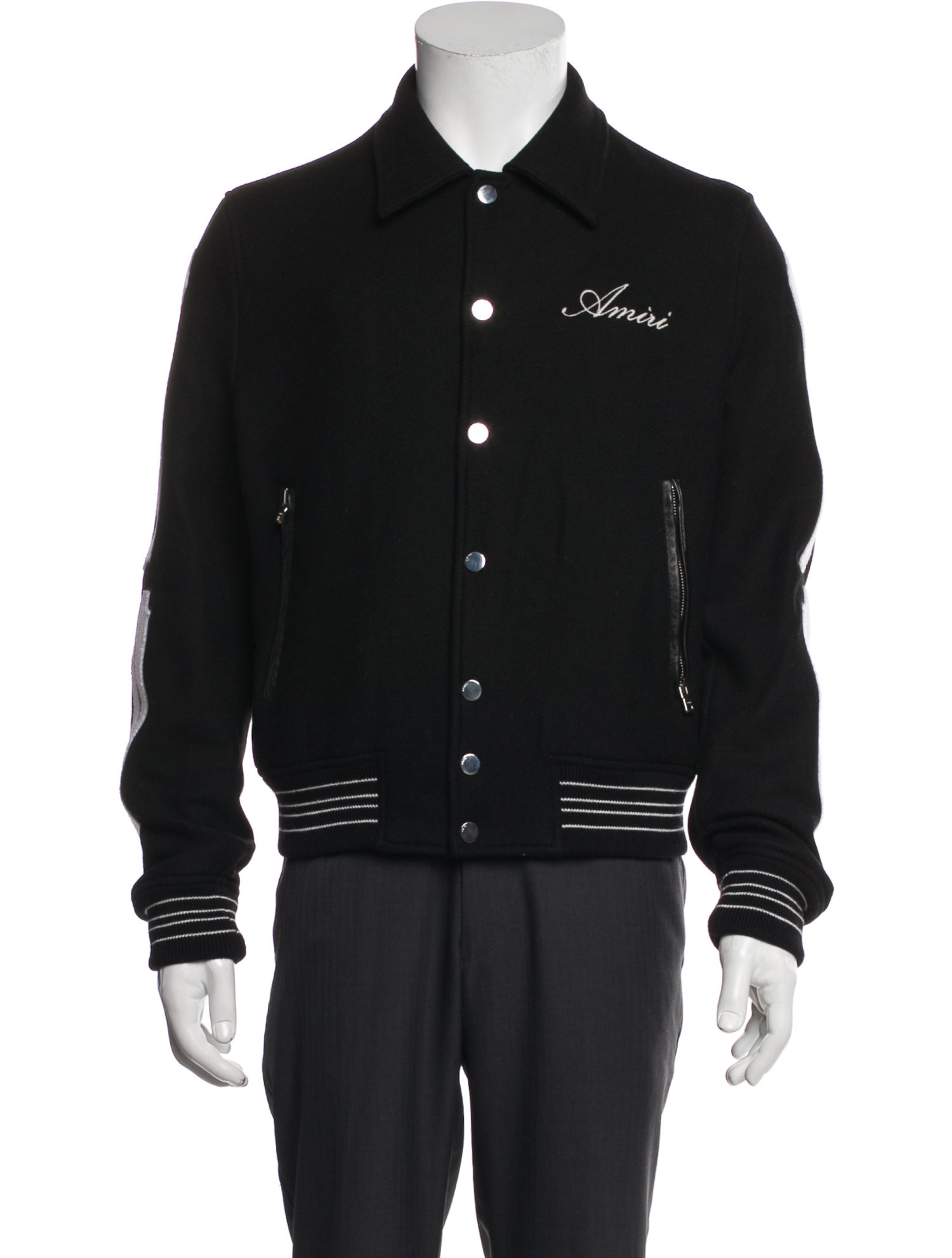 Amiri Wool Graphic Print Varsity Jacket