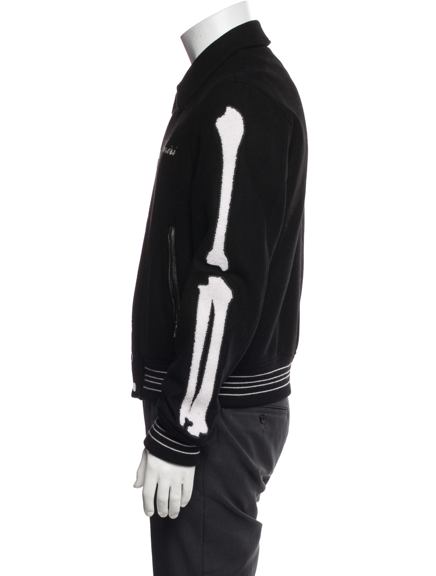 Amiri Wool Graphic Print Varsity Jacket