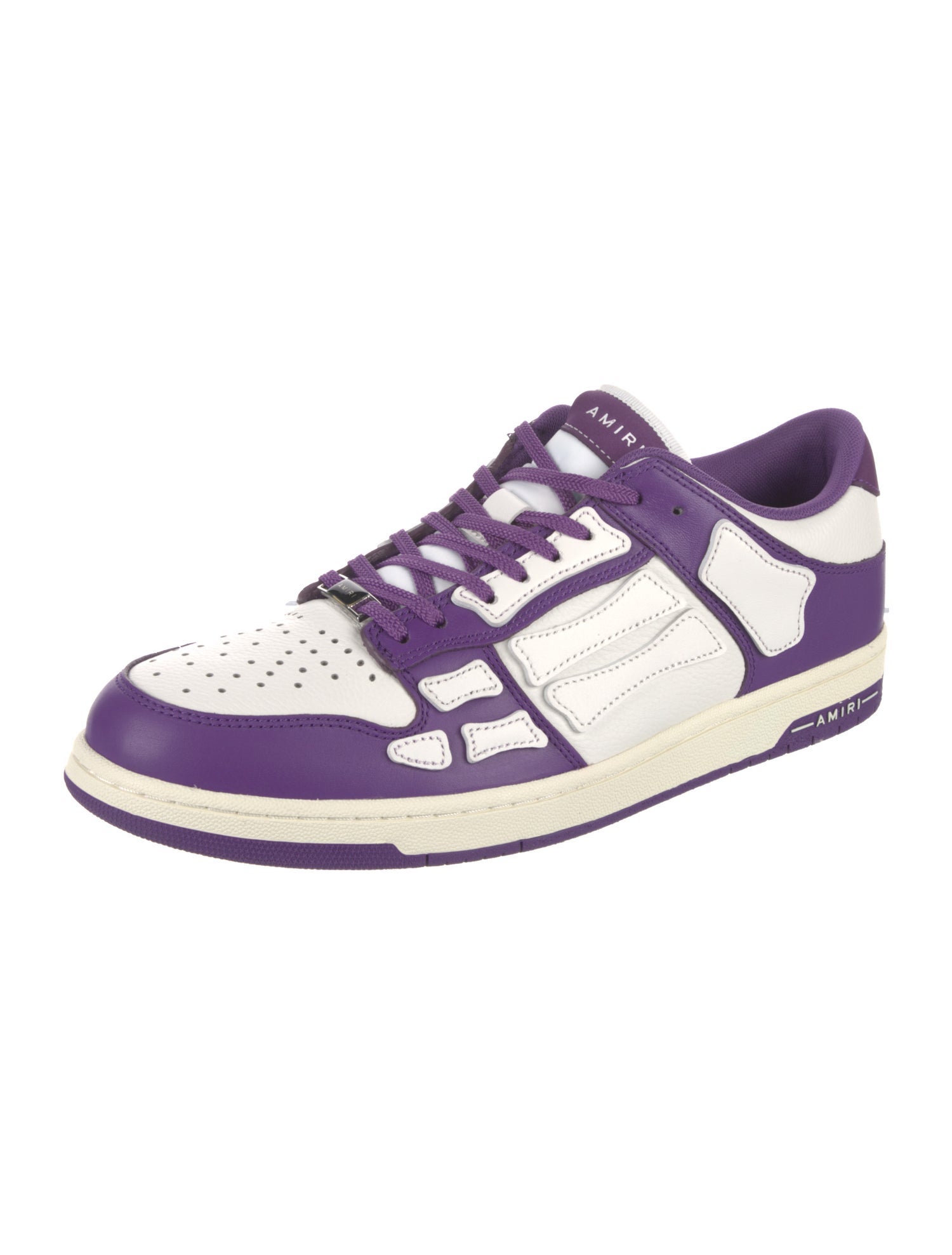 Amiri Leather Colorblock Pattern Sneakers w/ Tags