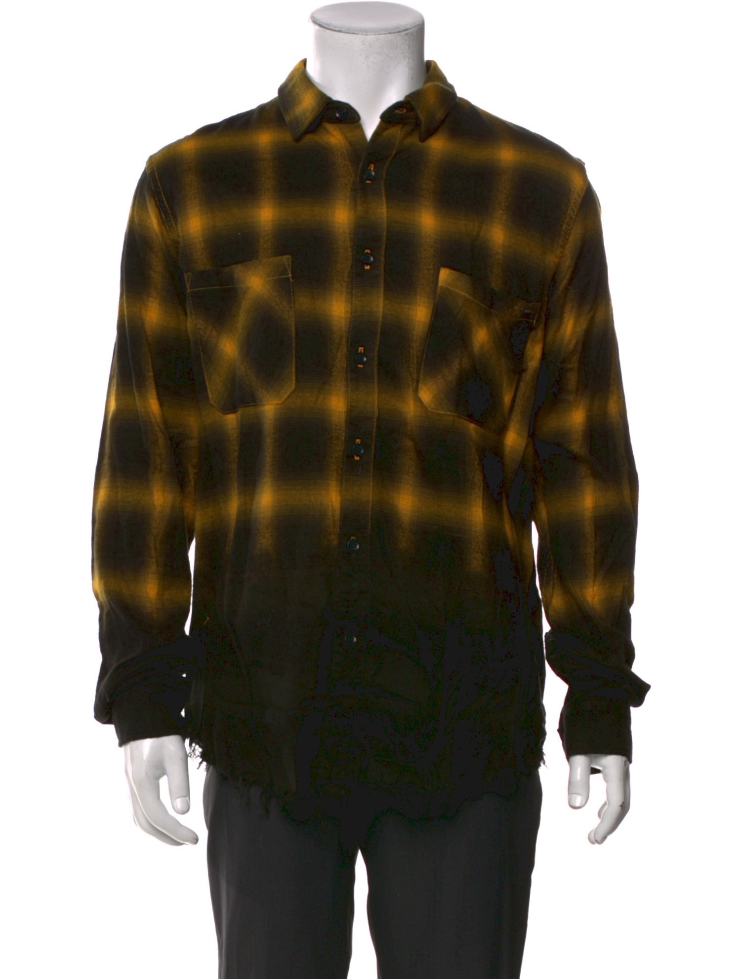 Amiri Plaid Print Long Sleeve Dress Shirt